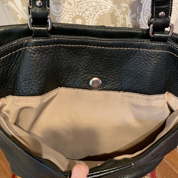 Coach Black Leather Tote / Purse - Picture 7 of 11